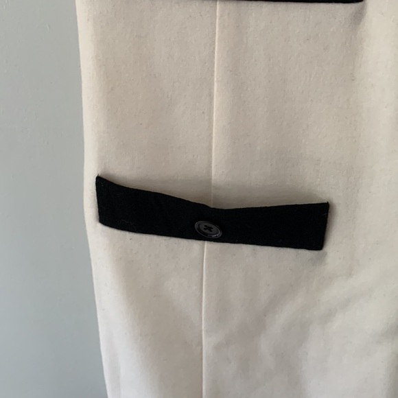 Anthropologie Beth Bowley two tones‎ color block dress size 6 wool beige black - Picture 3 of 9